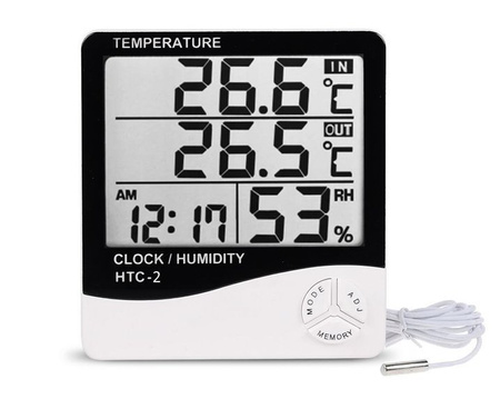 Digital Hygrometer/Thermometer with temperature sensor HTC2