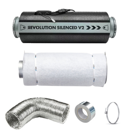 Ventilation set Revolution Silenced EC V2 + Carboair 1500m3/h